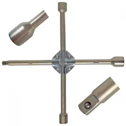Сив усилен кръстат ключ за джанти 17 19 21 mm и квадрат 1/2''