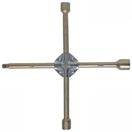 Сив усилен кръстат ключ за джанти 17 19 21 mm и квадрат 1/2''