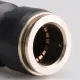 Черна права бърза връзка 16 mm