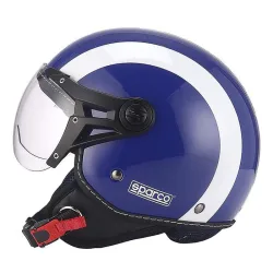 Мото каска Sparco ECE R22.05 размер S синьо и бяло Мото каска Sparco ECE R22.05 размер S синьо и бяло
