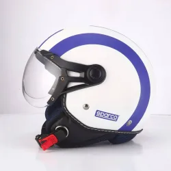 Мото каска Sparco ECE R22.05 размер S бяло и синьо Мото каска Sparco ECE R22.05 размер S бяло и синьо