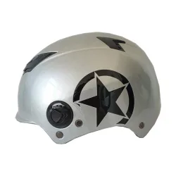 Отворена мото каска размер M 57-58 сива UV гланц