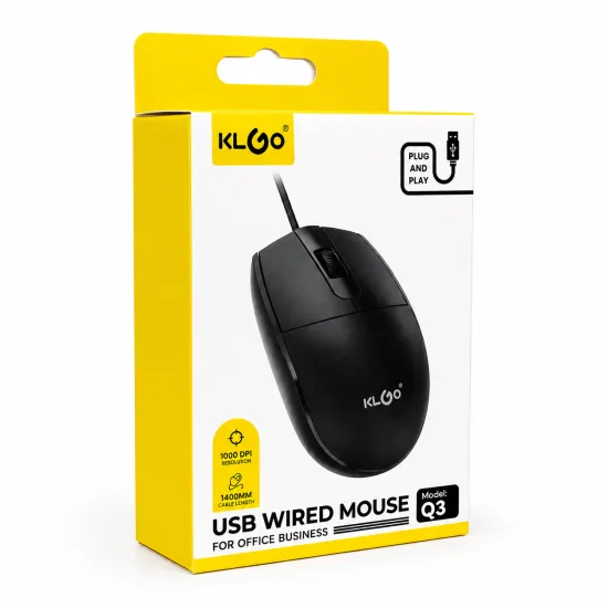 Мишка за компютър с кабел 140 cm-1000 DPI USB