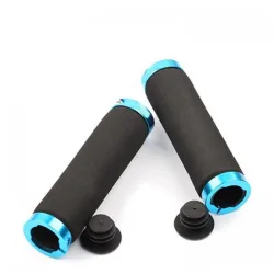 Черно сини меки дръжки за велосипед 120 mm