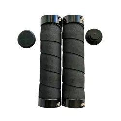 Черни меки ръкохватки за велосипед 120 mm с отвор 20 mm