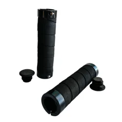 Черни меки ръкохватки за велосипед 120 mm с отвор 20 mm Черни меки ръкохватки за велосипед 120 mm с отвор 20 mm